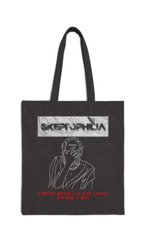 Skeptophilia Black Canvas Tote Bag